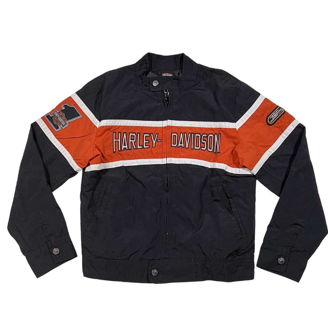 Harley-Davidson Racing Motorcycle Jacket, Orange, Black, Kids 4T