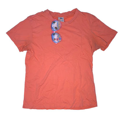 NIKE, Sunglasses Decal, Pink T-shirt, Adult Small
