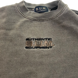 BUM Equipment logo, Grey Sweatshirt, Youth XS