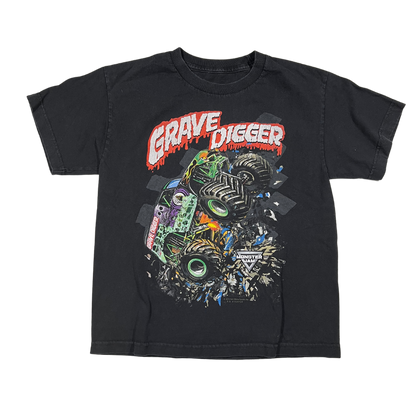Monster Jam Grave Digger, Black T-shirt, Youth S