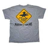 Surfer X-ing, North Shore Hawaii - Surf n Sand, Gray T-shirt, Size Youth S