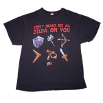 Zelda, Don't Make Me Go Zelda On You, Black T-shirt, Adult Medium