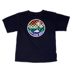 VANS, Off The Wall, Rainbow Logo, Black T-shirt, Youth XL