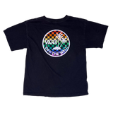 VANS, Off The Wall, Rainbow Logo, Black T-shirt, Youth XL