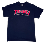 Thrasher, Red Logo, Black T-shirt, Youth L