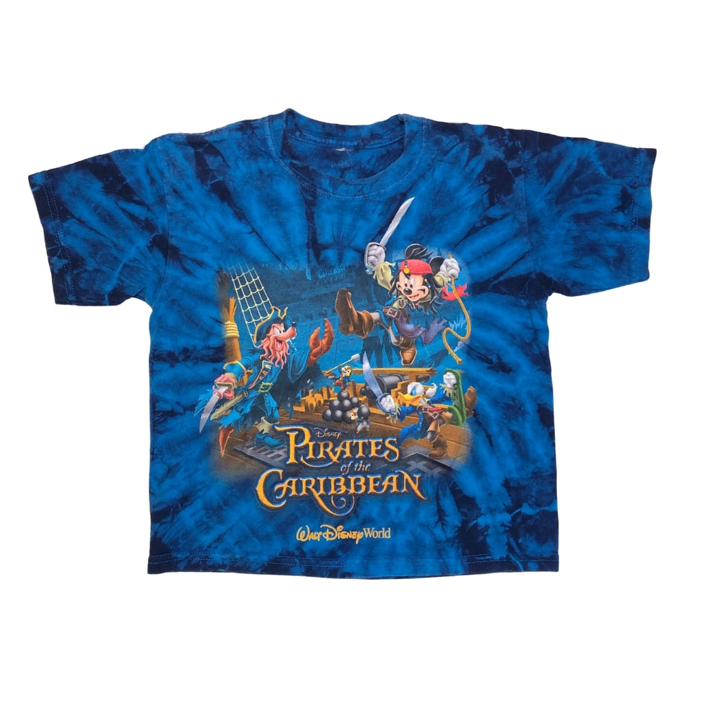 Walt Disney World Characters, Pirates of The Caribbean, Blue Tie Dye T-Shirt, Kids 4T