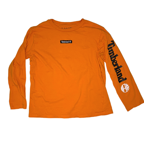 Timberland, Orange Long Sleeve T-shirt, Youth XL