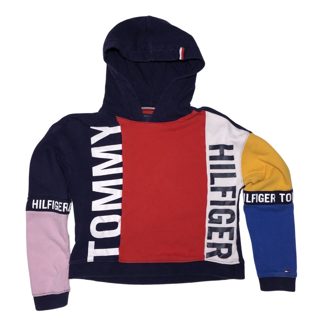 Tommy Hilfiger Logo Color Block Hoodie Youth XS Treehoggers