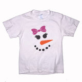 Miss Snowman, White T-shirt, Kids 3T