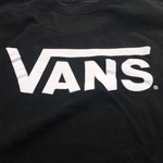 VANS logo, Black T-shirt, Youth S